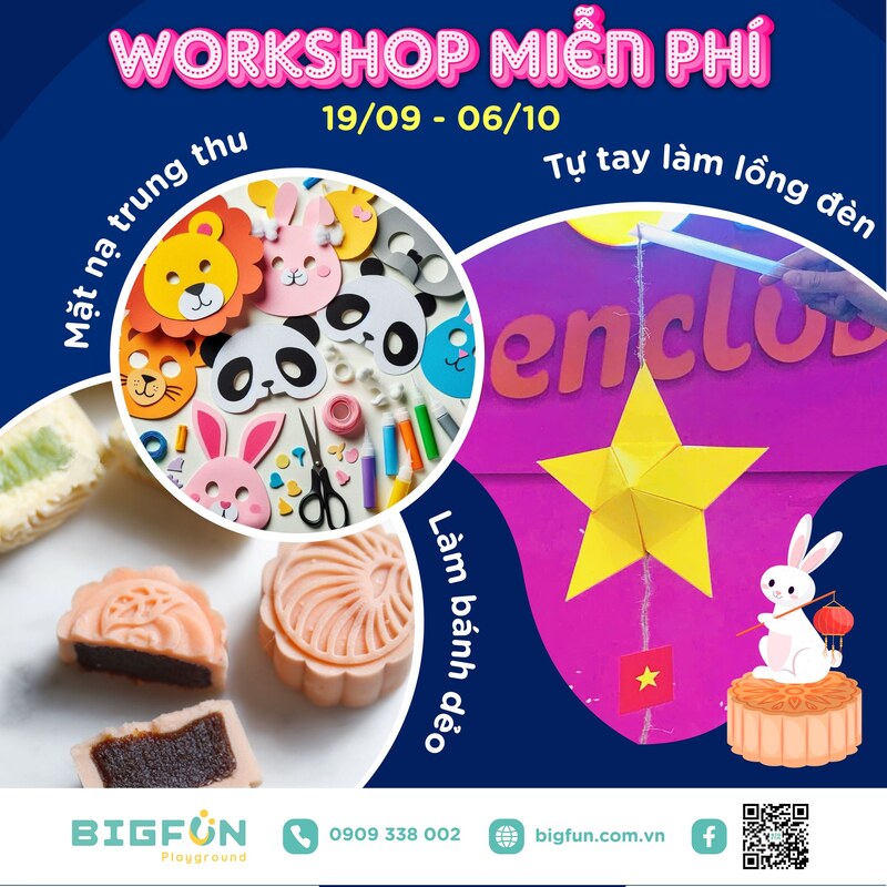Workshop Trung thu 2025 miễn phí tại Bigfun