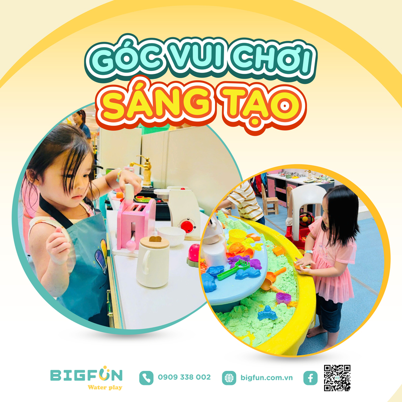 Góc vui chơi sáng tạo tại Bigfun Water Play Parc Mall 
